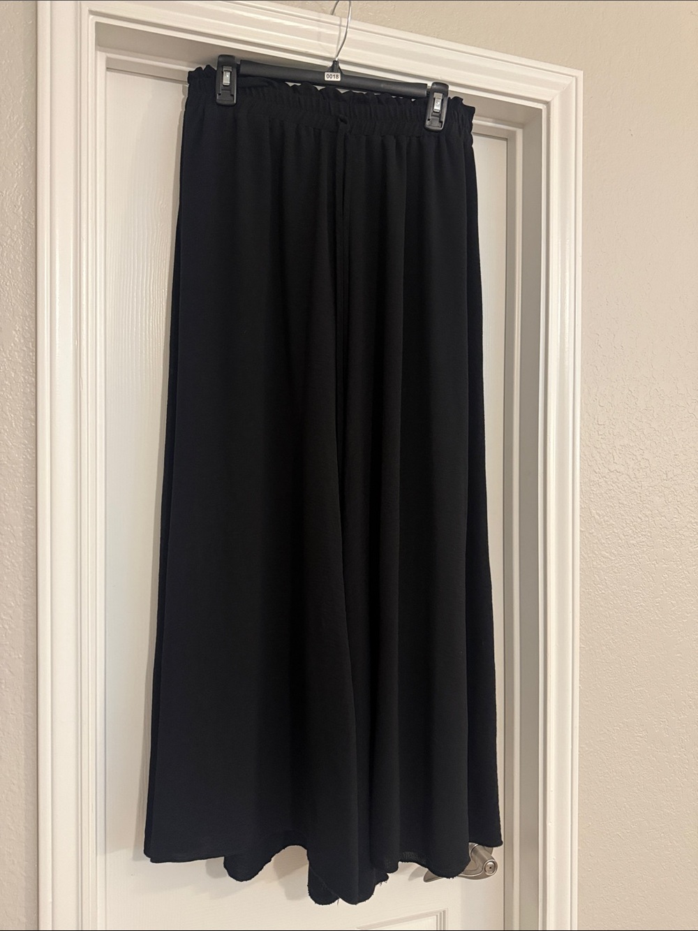 SHEIN Black Wide Leg Palazzo Pants with Elastic Waistband